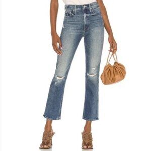 MOTHER SUPERIOR High Waisted Rider Ankle Jeans Far Beyond the Sky 24 Blue